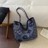 Bolsa de Tote de Gran Capacidad Shuai Mijia Bolsa de Lona Casual Simple 2026 Nuevo Verano Estudiante Bolso de Hombro Único