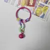 Chaveiro Criativo de Sino DIY Corrente para Capa de Celular Boneco Pendurado Ornamentos Corrente Colorida Acessórios de Chaveiro Pingente de Bolsa