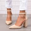 Juti en stock 43 zapatos de tacón alto de moda europea y americana de talla grande para mujer, zapatos de tacón grueso con punta puntiaguda, zapatos de tacón alto de moda para mujer