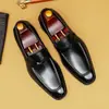 Zapatos de cuero de negocios para hombre, piel de vaca, estilo barbero, estilo discoteca, piel genuina, calzado formal, tallas grandes, mocasines casuales, estilo británico, zapatos unisex para hombre