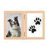 Conjunto Comemorativo de Madeira Transfronteiriço de 6 Polegadas e 7 Polegadas com Dobradiça Dupla DIY Pata de Cão e Gato de Estimação Porta-Retrato Suporte de Exibição