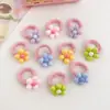 Diadema de Estrella Goma Elástica de Alta Elasticidad y Duradera Cuerda para el Cabello de Niñas No Lastima el Cabello Anillo de Toalla para Atar el Cabello de Niños Cuerda Rosa para el Cabello