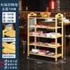 Estante Multicapa para Verduras para Restaurantes de Hot Pot, Estante de Cocina para Colocar Platos, Estante Comercial para Exhibir Verduras, Estante de Almacenamiento de Madera Maciza