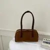 Bolso de gamuza para mujer 2026 nuevo modelo de verano, bolso de hombro vintage de alta gama Maillard para debajo del brazo, bolso tipo almohada para el trabajo