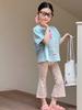 Verano 2025 nueva ropa coreana para niños camisetas de fresa de cuello redondo para niñas bebé verano manga corta niños manga corta