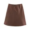 Falda de Verano 2026 Nueva Moda Elegante Color Sólido Estilo Simple Línea A de Cintura Alta para Aliexpress
