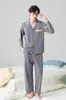 [Algodón Roumo] Pijamas de Sensación Fresca para Mujer, Pijamas Suaves y Transpirables de Manga Larga para Hombre, Ropa de Casa Pijamas para Mujer para Primavera y Verano