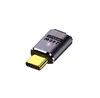 Adaptador USB 4.0 tipo C macho a C hembra 240W tipo L curvo tridimensional PD3.1 carga superrápida morado oscuro