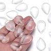 Interface de vidro transparente em forma de gota semielíptica tempo gemstone anel diy acessórios de joias artesanais