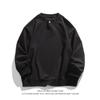 Sudadera de punto Henley de color liso holgada para hombre, talla grande, moda casual deportiva, camisa base, Otoño 2025