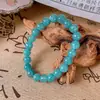 Pulsera de Amatista Fantasma Blanca de Cristal Natural Lujo Accesible Pulsera de Cristal Blanco Aguamarina de Gama Alta Pulsera de Moda para Mujer