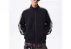 Sudadera con capucha de punto estilo americano de tres rayas con cuello alto para hombre, nueva llegada Otoño/Invierno, marca de moda, holgada, casual, chaqueta sudadera deportiva