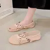 Zapatos de Malla Baja Estilo Francés para Mujer, Versátil Verano Nuevo Estilo, Zapatos Planos Transpirables Perforados para Combinar con Faldas, Zapatos Mary Jane Negros