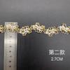 Encaje de cuentas de oro, mariposa soluble en agua, hilo dorado hueco, joyería bordada, accesorios de cinturón hechos a mano DIY, accesorios de encaje