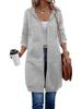 Chaqueta de Moda Amazon Sudadera de Comercio Exterior Cárdigan de Longitud Media con Capucha para Mujer Carta Chaqueta Europea y Americana Mujer