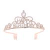 Acessório de Cabeça para Noiva Transfronteiriço Amazon Quente Liga de Zinco Strass Faixa de Cabeça Antiderrapante Cartão de Cabelo de Aniversário de Princesa Alça de Ombro terno