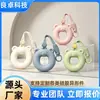 Chaveiro fortalecedor de pegada de silicone do fabricante com logotipo personalizado, pingente de anel de pegada portátil para alívio do estresse, mercadoria de suporte para ventilador