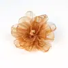 10cm Flor de Organza Acessórios DIY Tecido Borda Queimada Flor Tridimensional Feita à Mão Acessórios para Headwear Acessórios para Roupas Atacado