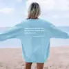 Moletom Feminino com Gola Redonda e Forro de Fleece com Estampa de Slogan em Cor Sólida para Primavera e Outono, Blusa Esportiva Casual de Manga Longa para Site de Comércio Exterior Independente