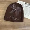 Sombrero de Lana Tejido Estilo Nuevo Americano Dulce y Fresco Elegante Chica Caliente Graffiti para Mujer en Otoño e Invierno Cálido Casual Versátil Sombrero Baotou