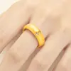 Anillo de alta calidad bañado en oro estilo antiguo, anillo vintage con forma de calabaza incrustado de diamantes cepillado, oro de imitación simple que no se decolora, joyería de Yiwu