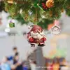 2023 transfronterizo nuevo colgante de decoración de árbol de Navidad serie Papá Noel decoración del hogar colgante plano acrílico