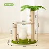 Estrutura de Escalada para Gatos em Madeira Maciça para Apartamentos Pequenos, Economizadora de Espaço, Casa para Gatos de Uso Doméstico, Arranhador, Árvore para Gatos, Cápsula Espacial Integrada, Brinquedo para Gatos