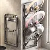 El fabricante suministra estante multifuncional para tapas de ollas sin taladro, estante de almacenamiento de cocina montado en la pared, organizador de tablas de cortar