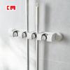 KM 1147 soporte para trapeador sin perforaciones soporte para escoba de baño clip para trapeador montado en la pared soporte para escoba pegatinas sin costuras