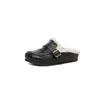 Cómodas y Elegantes ~ Mocasines Birkenstock de Piel de Oveja con Hebilla de Cuero Estilo Occidental 2025 Zapatillas de Piel Genuina con Tacón Bajo para Aumentar la Altura