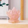 Grava de Cristal Natural Pegamento Racimo de Cristal Piedra Desmagnetizadora Soporte para Joyería de Cristal Casa Oficina Casa con Maceta de Cristal Regalo de Inauguración
