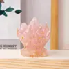 Grava de Cristal Natural Pegamento Racimo de Cristal Adornos Artesanías de Cristal Joyería Soporte de Desmagnetización Decoración de Escritorio para el Hogar
