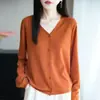 Cárdigan de punto fino con cuello en V para mujer, para otoño e invierno, de importación, lujo ligero, rejuvenecedor, top suave y versátil, prenda exterior de punto simple y agradable para la piel