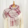 Bufanda de Cuadros Maillard Imitación Mohair Nueva para Otoño e Invierno, Perezosa, Esponjosa y Cálida Bufanda Estilo Coreano para Pareja