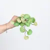 Planta Suculenta Pegamento Suave Hierba Moneda de Cobre Hoja Roja de Alcatraz Hoja de Tortuga Trébol Planta Verde Artificial Decoración Colgante Paisajismo