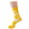 Calcetines Multicolores Tie-Dye de Media Pantorrilla para Mujer, Calcetines de Algodón con Estampado de Tinta Vintage, Calcetines Suaves de Estilo Urbano de Moda para Regalo Deportivo