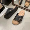 Sandalias Casuales de Cuero con Hebilla y Suela Gruesa para Mujer, Calzado Versátil para Exteriores de Verano 2025, Sandalias Elegantes para Vacaciones