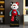 Urso Dj Violento Pintado à Mão Grande Ornamento de Chão para Sala de Estar, Hotel, Transmissão ao Vivo Criativa, Novo Produto 2025, Envio Direto da Fábrica