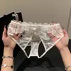 Campana de Abstinencia~Calzones de Encaje Sexy para Mujer Deseo Puro Entrepierna Abierta Fáciles de Quitar Tentación Hueca Algodón Puro Entrepierna Calzones para Mujer