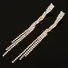 Pendientes de Moda Transfronterizos de Moda, Pendientes Largos Creativos con Pedrería, Joyería para Mujer de Venta Caliente E415