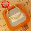 Pulseira Dourada Areia para Mulheres Contas de Melancia Latão Galvanizado Ouro Contas Redondas Contas de Buda Pulseira Versão Coreana Contas de Transferência Joias Atacado