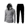 Nuevo conjunto cárdigan con capucha de forro polar jacquard deportivo para hombre