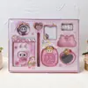 Comercio Exterior Transfronterizo Serie Labubu Cuaderno de Cuero 64K Set Divertido de Papelería Cuaderno Planificador Combo de Arte con Cuentas Venta al por Mayor