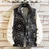 Chaleco Chaqueta Acolchado de Algodón con Estampado de Flor de Anacardo Nuevo Invierno 2020 Unisex Pareja Informal Moda Cuello Chaleco Chaqueta Acolchado de Algodón