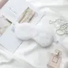 Estilo K de Lindo Conejo de Peluche con Imitación de Seda Negra para Oscurecer Ojos Mascarilla Dibujos Animados Niños Estudiantes Adultos Oficina Descanso para Almorzar