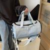 Bolsa de Fitness de Moda Estilo Coreano con Forma de Cubo para Mujeres, Bolsa Deportiva de Yoga con Separación Húmeda y Seca para Hombres, Bolsa de Equipaje de Viaje de Gran Capacidad