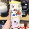 Copo Isolado de Parede Dupla 316 de Alto Valor Grande Capacidade Copo com Canudo para Meninas Copo de Água Portátil para Escritório Presente Copo Quebra-Gelo