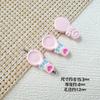 Color Macarrón Estilo Caramelo Cuchara Flor Pintura para Hornear Aleación DIY Cadena para Teléfono Móvil con Cuentas Collar Accesorios para el Cabello