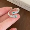 Anel de Abertura de Cobra Zircônia Novo Benmingnian 2025 Feminino Alto Padrão Exquisito Rico Anel Moda Joia de Mão