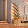 Estantería Sencilla de Pie Estante de Almacenamiento Sala de Estar Forma de Árbol Librería Pequeña Hogar Montado en Pared Gabinete de Almacenamiento Multicapa para Espacios Estrechos